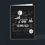 21 Year Old Bday Geeky Math 21st birthday Gift  Card<br><div class="desc">Celebrate birthdays with a clever twist! This funny math design uses equations and square roots to reveal the age, making it the perfect choice for math lovers, teachers, students, and geeks who enjoy a good nerdy joke. Great for milestone birthdays, classroom celebrations, or anyone who appreciates clever humour mixed with...</div>