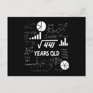 21 Year Old Bday Geeky Math 21st birthday Gift  Postcard