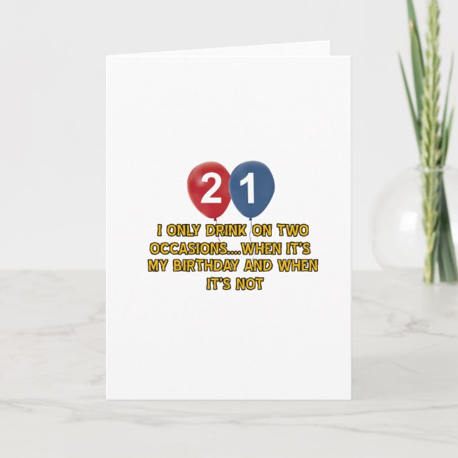 21 year old birthday designs card (Front)