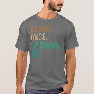 21 Year Old Gift Legend Since September 2001 21st  T-Shirt