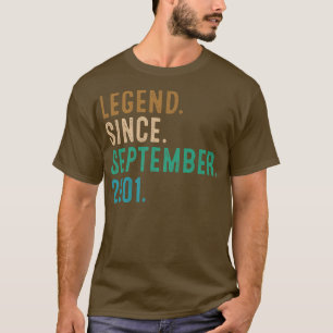 21 Year Old Gift Legend Since September 2001 21st T-Shirt