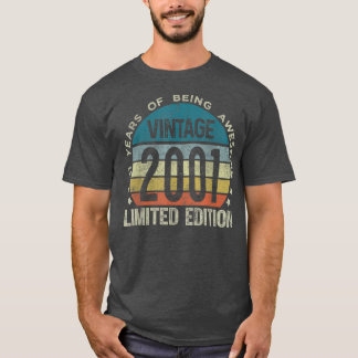 21 Year Old Gifts Vintage 2001 Limited Edition 21s T-Shirt