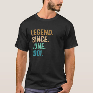 21 Year Old Legend Since June 2001 21st Birthday T-Shirt