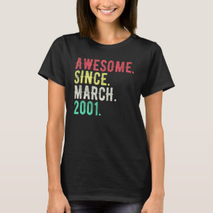 21 Year Old March 2001 T-Shirt
