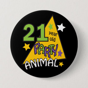 21 Year Old Party Animal   21st Birthday 7.5 Cm Round Badge