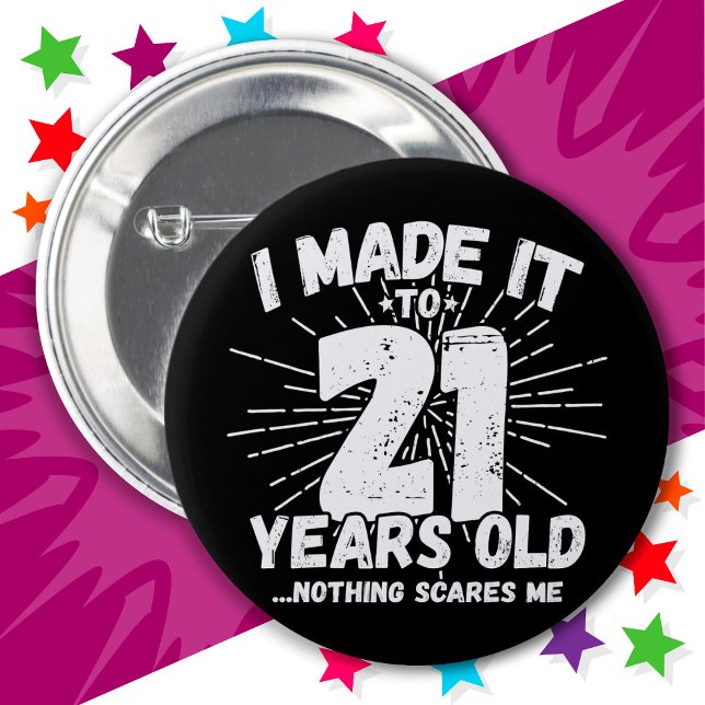 21 Year Old Sarcastic Meme Funny 21st Birthday 6 Cm Round Badge (Creator Uploaded)