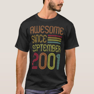 21 Years Old 21st Birthday Awesome Since Septembe T-Shirt