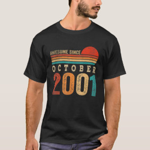 21 Years Old Awesome Since October 2001 21st Birth T-Shirt