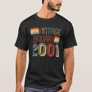 21 Years Old Decoration 21St Birthday Vintage Janu T-Shirt