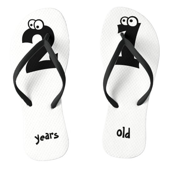 21 Years Old Fun Black And White Numbers Birthday Flip Flops Zazzle Co Uk