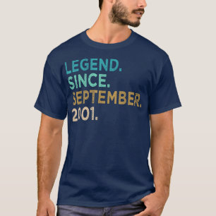 21 Years Old Funny Awesome Since September 2001 21 T-Shirt