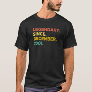 21 Years Old Legend Since December 2001 21st Birt T-Shirt