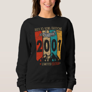 21 Years Old Retro Vintage August 2001 21st Birth Sweatshirt