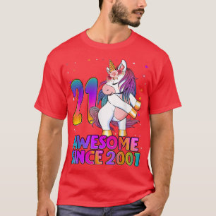 21 Years Old Unicorn Flossing 21st Birthday Girl U T-Shirt