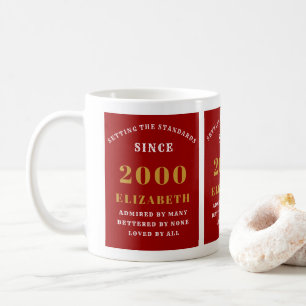 21st Birthday 2000 Red Standards Add Your Name Coffee Mug