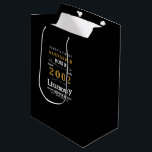 21st Birthday 2002 Add Name Legendary Black Gold Medium Gift Bag<br><div class="desc">Vintage design "Original Quality Legendary Inspiration" gift bag for that special person. Add the name and year as desired in the template fields creating a unique birthday celebration item. Team this up with the matching gifts,  party accessories,  and clothing available in our store www.zazzle.com/store/thecelebrationstore</div>