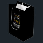 21st Birthday 2002 Add Name Legendary Black Gold Medium Gift Bag<br><div class="desc">Vintage design "Original Quality Legendary Inspiration" gift bag for that special person. Add the name and year as desired in the template fields creating a unique birthday celebration item. Team this up with the matching gifts,  party accessories,  and clothing available in our store www.zazzle.com/store/thecelebrationstore</div>