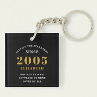 21st Birthday 2005 Black Gold Personalized