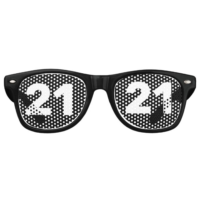 21ST BIRTHDAY 21 NOVELTY SUNGLASSES SHADES (Front)
