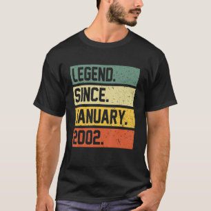 21st Birthday 21 Year Old Legend Since January 20 T-Shirt