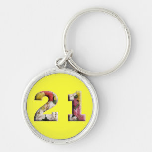 21st Birthday 21 Years Milestone Keychain