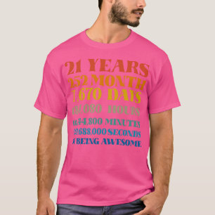 21st Birthday  21 Years of Being Awesome Tshirt Bd