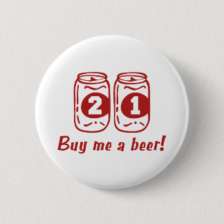 21st Birthday 6 Cm Round Badge