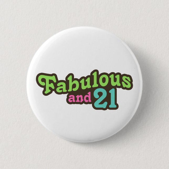 21st Birthday 6 Cm Round Badge (Front)