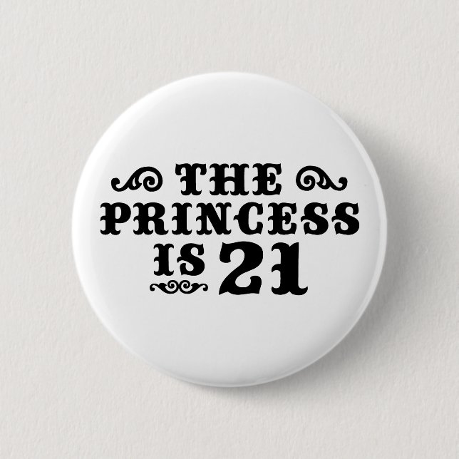 21st Birthday 6 Cm Round Badge (Front)