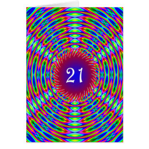 21st Birthday Abstract Trippy Swirls