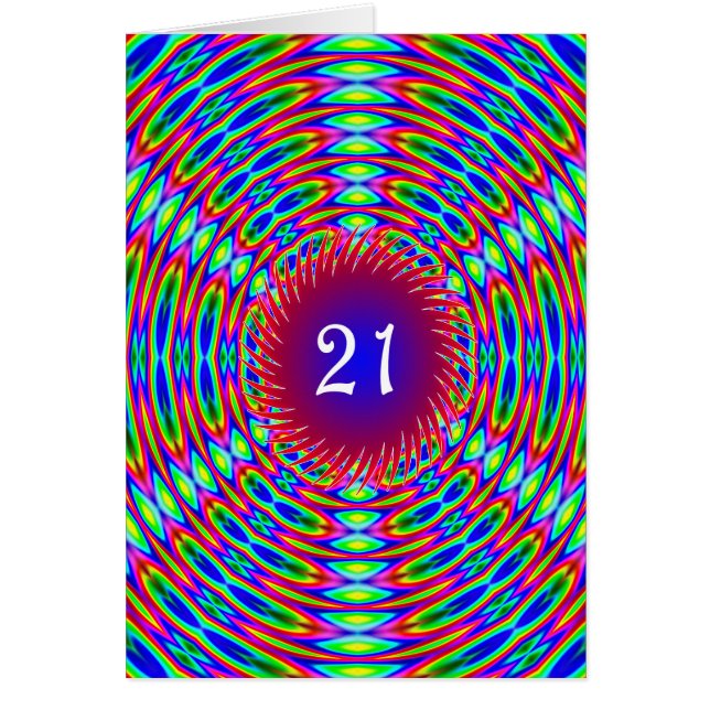 21st Birthday Abstract Trippy Swirls (Front)