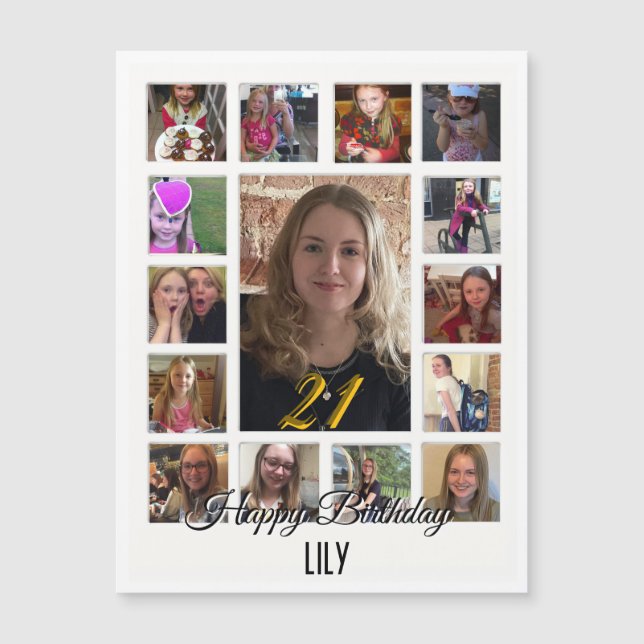 21st Birthday Almond blossom blue-cream (Front)