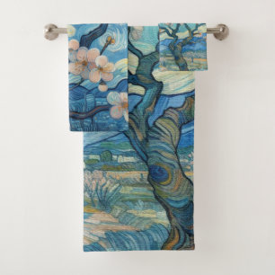 21st Birthday Almond blossom blue-cream Bath Towel Set