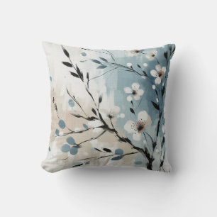 21st Birthday Almond blossom blue-cream  Cushion