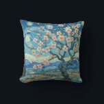 21st Birthday Almond blossom blue-cream  Cushion<br><div class="desc">A collection of abstract simplified decor themes for a fun-loving enthusiast of blues and denim, as well as a Van Gogh almond blossom painting for a twenty-first birthday celebration that includes a modern photo collage on cards and gifts. Each theme is thoughtfully designed to evoke a sense of joy and...</div>