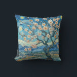 21st Birthday Almond blossom blue-cream  Cushion<br><div class="desc">A collection of abstract simplified decor themes for a fun-loving enthusiast of blues and denim, as well as a Van Gogh almond blossom painting for a twenty-first birthday celebration that includes a modern photo collage on cards and gifts. Each theme is thoughtfully designed to evoke a sense of joy and...</div>