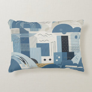 21st Birthday Almond blossom blue-cream  Decorative Cushion