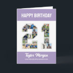 21st Birthday Anniversary Number 21 Photo Collage Card<br><div class="desc">Celebrate 21st birthday or wedding anniversary with this printable photo collage. Choose your favourite photos for display. Customise the name, text and date to fit your occasion. This will be a lovely keepsake with personalised message to look back on with family and friends. If you need any other number as...</div>