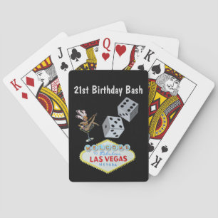 21st Birthday Bash Las Vegas Playing Cards