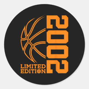 21st BIRTHDAY BASKETBALL LIMITED EDITION 2002  Classic Round Sticker