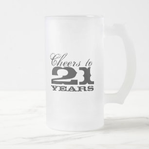 21st Birthday Beer Mug for men   Cheers to 21 year
