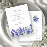 21st Birthday Blue Larkspur July Birth Flower Invitation Postcard<br><div class="desc">Create a beautiful summer birthday theme for your July celebration around July's Birth Flower - Blue Larkspur. Larkspur is also known as Delphinium.</div>