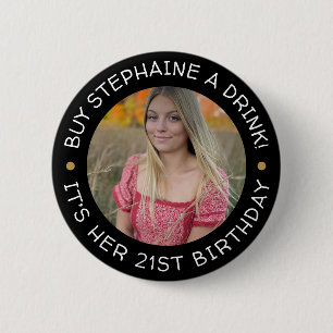 21st Birthday Buy Me A Drink Button