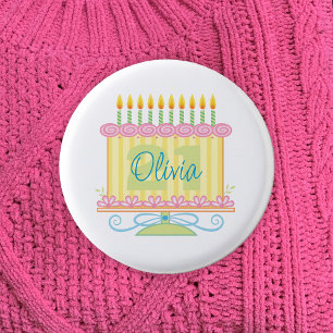 21st Birthday Cake Custom Name 3 Cm Round Badge