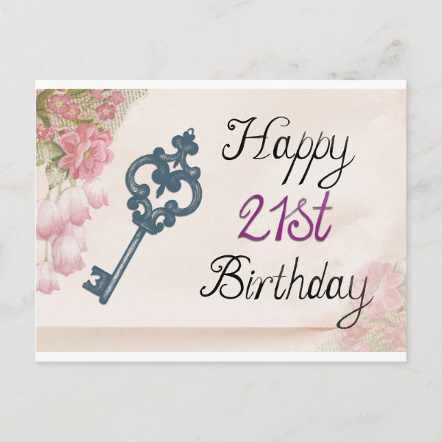 21st Birthday card female (Front)