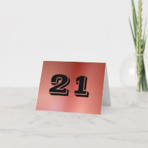 21st Birthday Card (non-alcoholic)