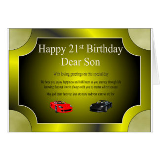 Son 21st Birthday Cards &amp; Invitations | Zazzle.co.uk