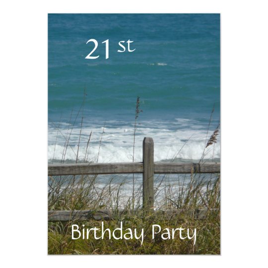 21st Birthday Celebration-Ocean Card