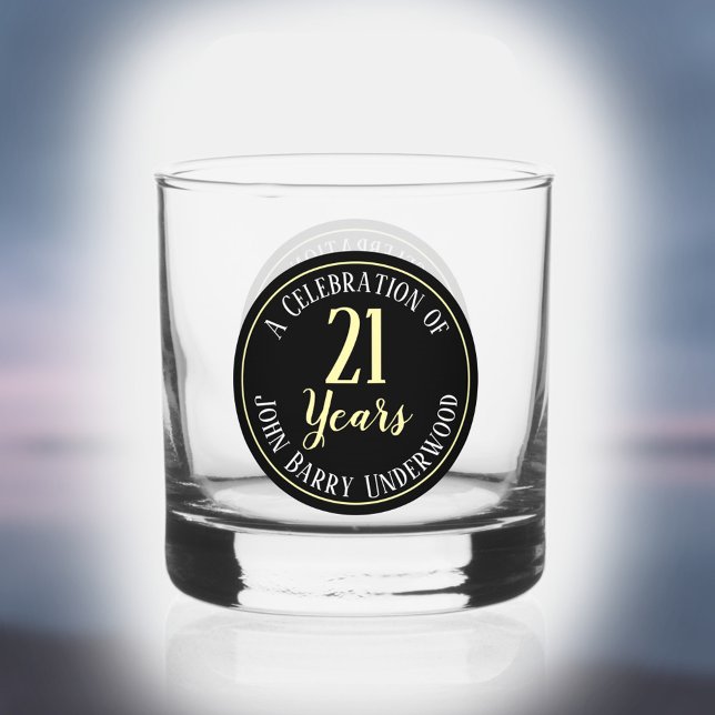 21st Birthday Celebration Whiskey Glass (Creator Uploaded)