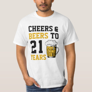 21st Birthday Cheers & Beers to 21 Years T-Shirt